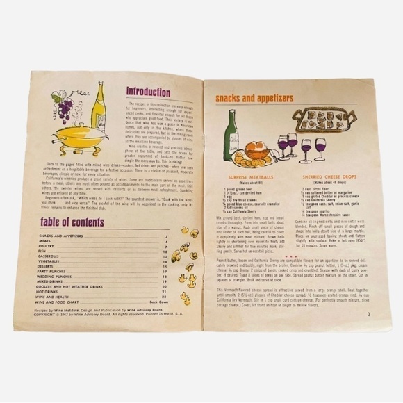 Vintage Recipes Book 1967 California Wine Cookery And Drinks Recipes Cookbook - Picture 2 of 4